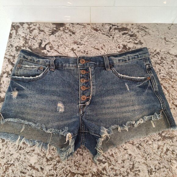 Free People denim shorts size 28 - Picture 1 of 7